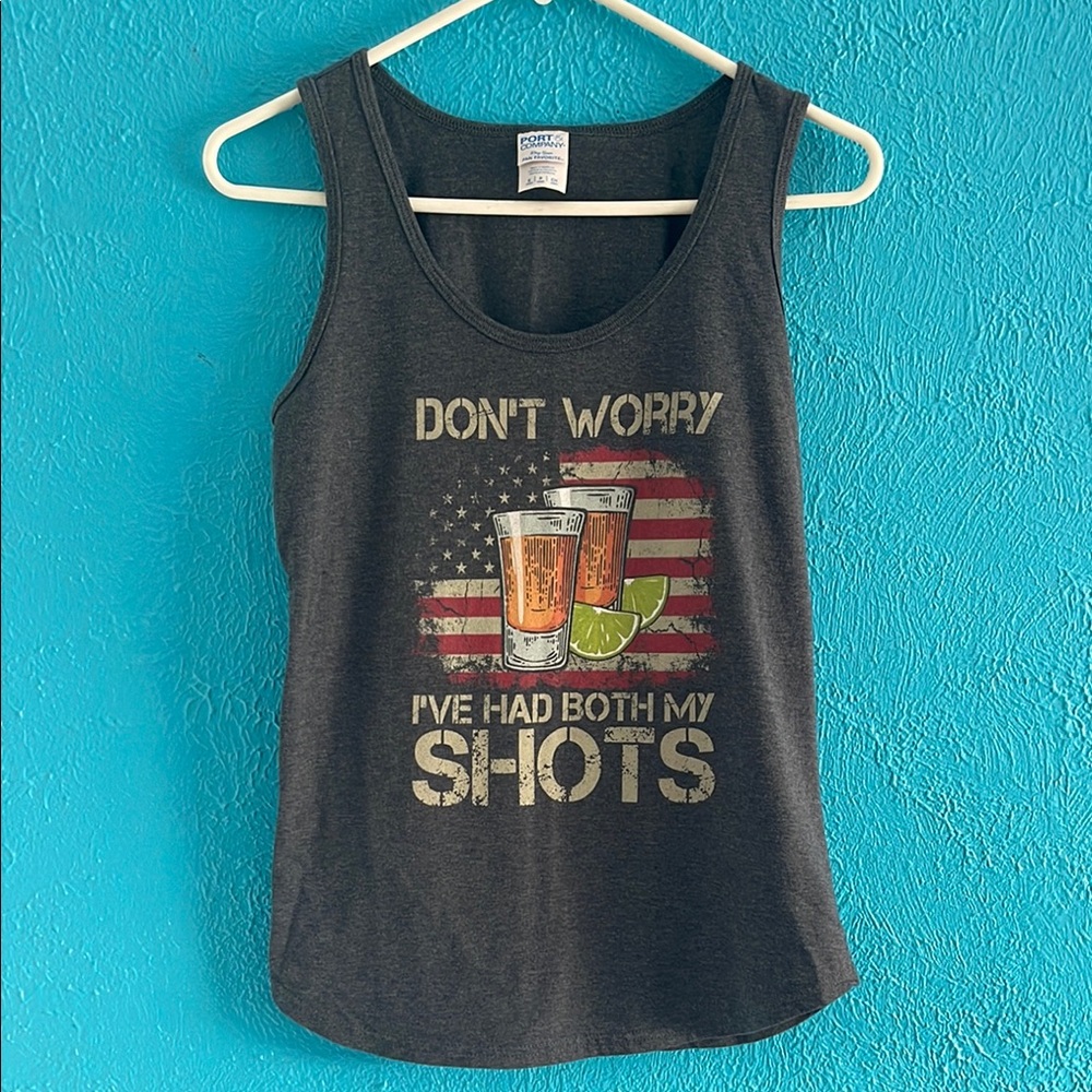 5 for 20 Gray Graphic Tank Top